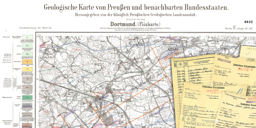 Grafik: Geologische Karte von Preußen 1 : 25 000, Blatt Dortmund