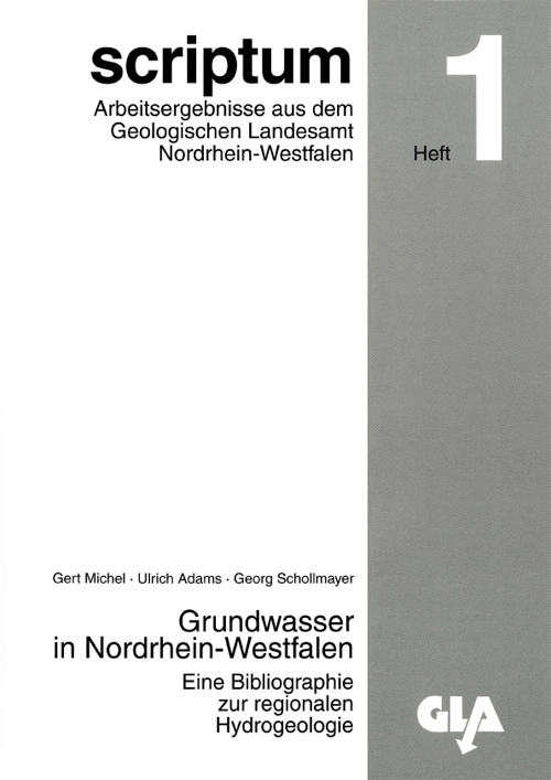 Cover zu Heft 1: Grundwasser in Nordrhein-Westfalen: Eine Bibliographie zur regionalen Hydrogeologie.