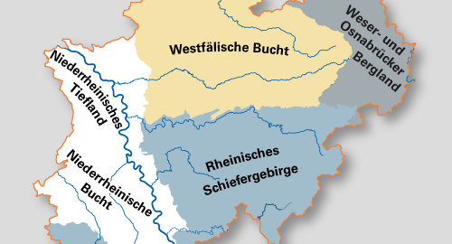 Kartenausschnitt: Naturräume in NRW