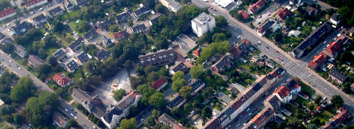 : Bild zu Bauleitplanung: Luftbild einer Siedlung