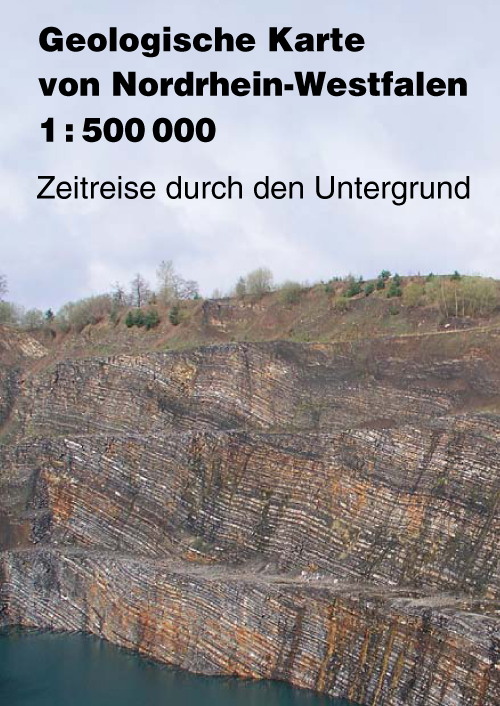 Cover der Publikation Geologische Karte von Nordrhein-Westfalen 1 : 500 000 – Zeitreise durch den Untergrund