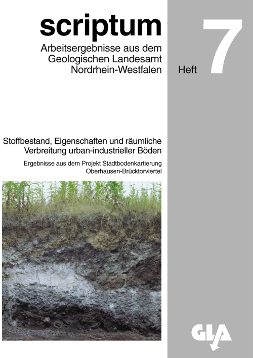 Cover zu Heft 7: Stoffbestand, Eigenschaften und räumliche Verbreitung urban-industrieller Böden – Ergebnisse aus dem Projekt Stadtbodenkartierung Oberhausen-Brücktorviertel.