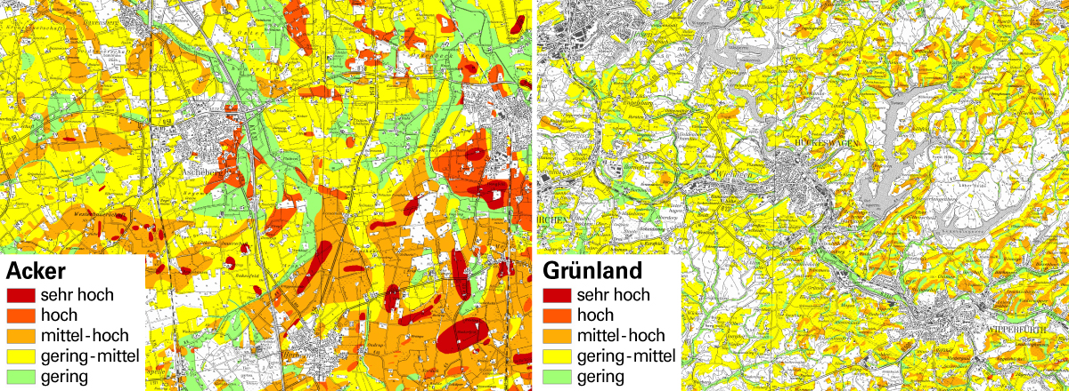 Karte der Dürrempfindlichkeit