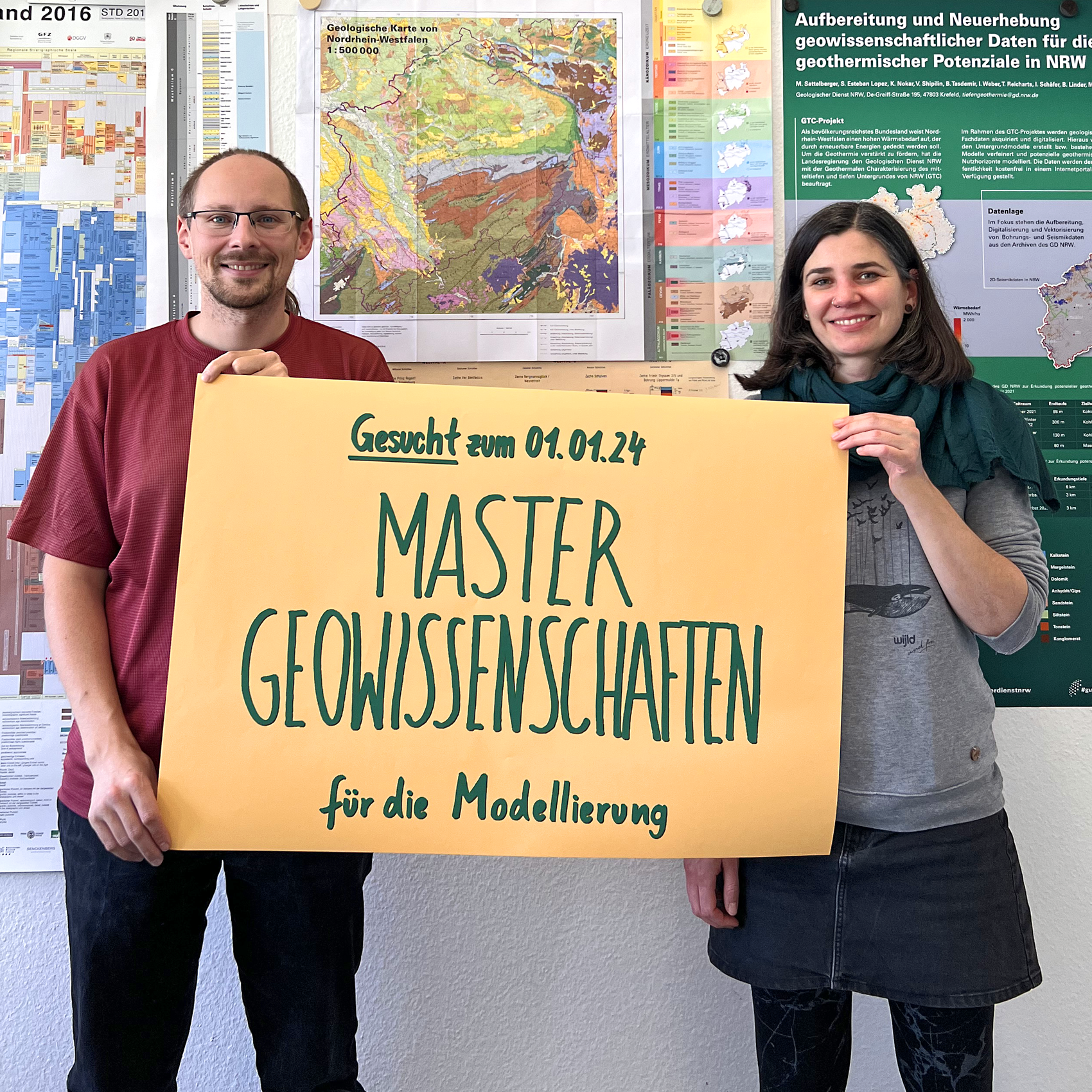 Stellenausschreibung: Wissenschaftliche Mitarbeiter*innen Geowissenschaften für Geothermie-Projekt