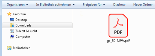 Screenshot 3D-PDF-Download bei Firefox, gespeicherte Datei öffnen PDF