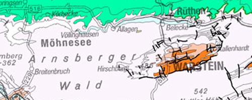 Hydrogeologische Karte NRW - Auszug Arnsberg
