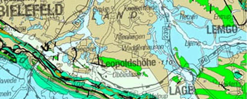 Hydrogeologische Karte NRW – Auszug Detmold