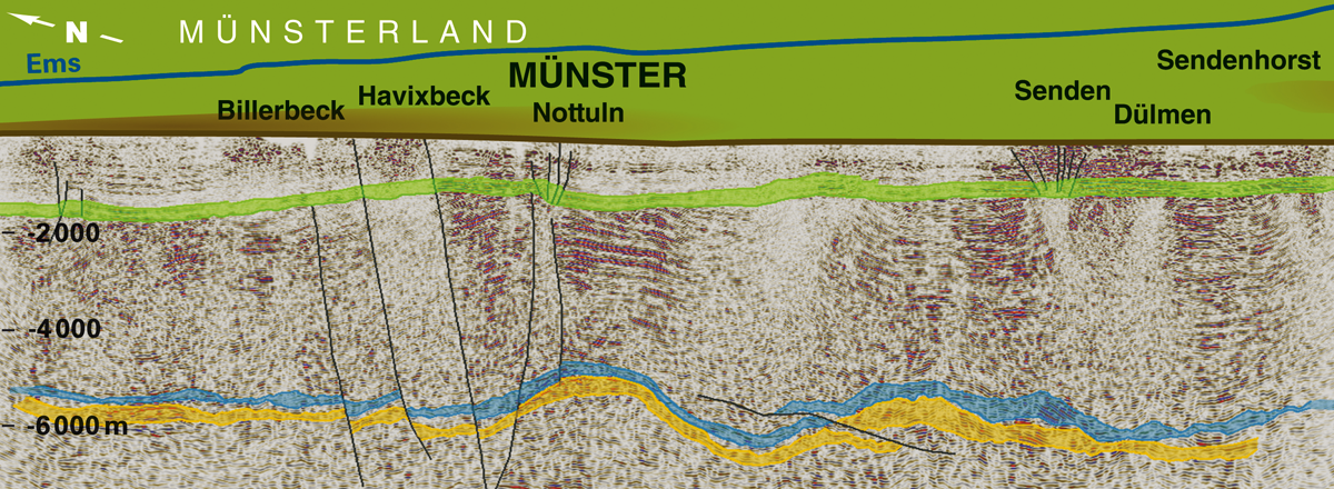 Erste vorläufige Ergebnisse der Seismik Münsterland
