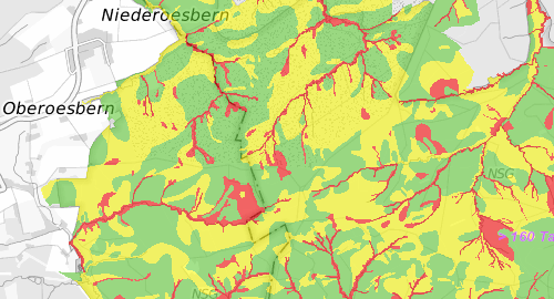 Auschnitt Forstliche Standortkarte 1 : 5.000