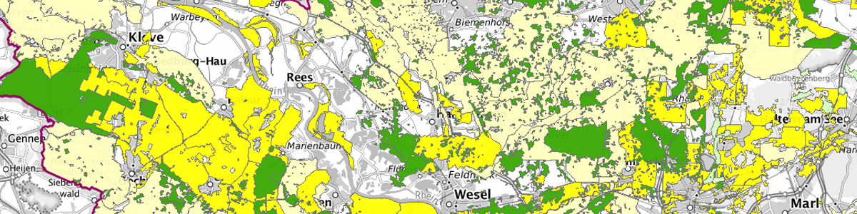 Ausschnitt aus der Übersichtskarte zu den vorhandenen landwirtschaftlichen und forstlichen Standorterkundungen 1 : 5 000