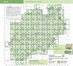 Blattschnitte Bodenkarte von Nordrhein-Westfalen 1 : 50.000