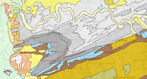 Ausschnitt Geologische Übersichtskarte 1 : 500.000