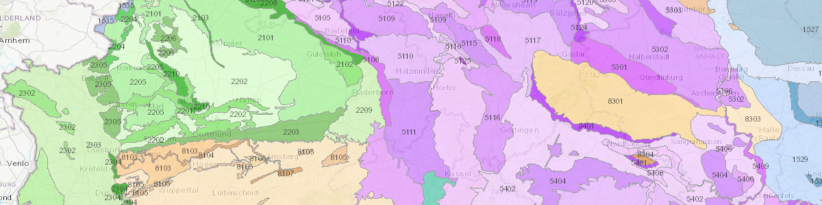 Kartenausschnitt Hydrogeologische Räume