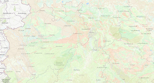 Ausschnitt Hydrogeologische Übersichtskarte Deutschland – Schutzpotenzial