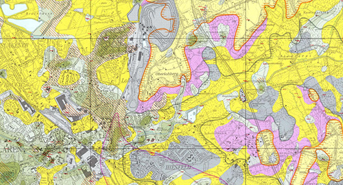 Ausschnitt Ingenieurgeologischen Karte 1 : 25.000
