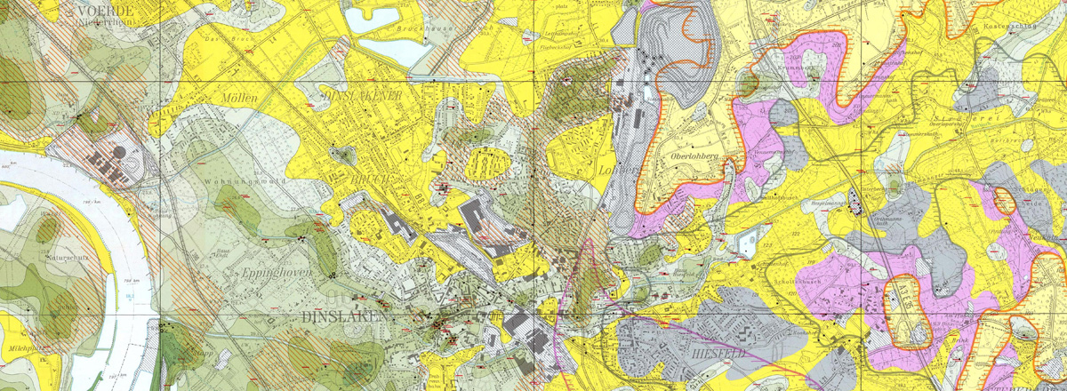 Grafik zeigt einen Ausschnitt aus der Ingenieurgeologischen Karte 1 : 25.000