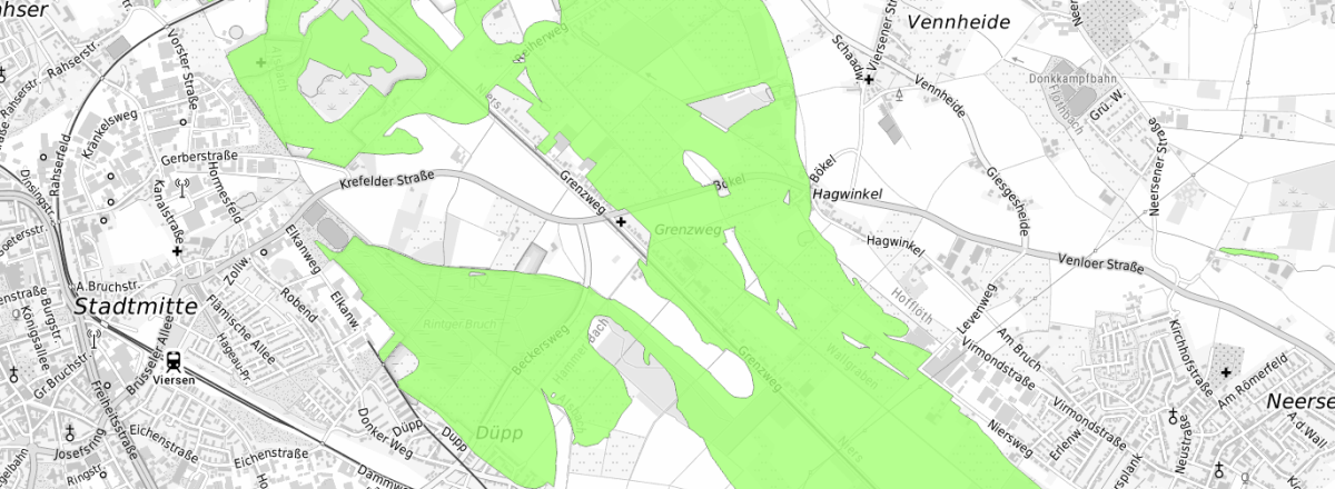 Ausschnitt aus der Karte Landesmoorkulisse NRW