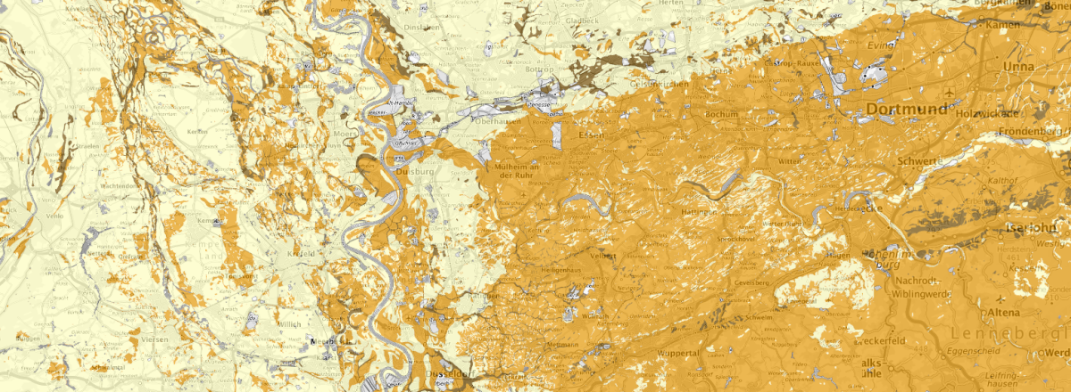 Ausschnitt aus der Karte Landestonkulisse NRW