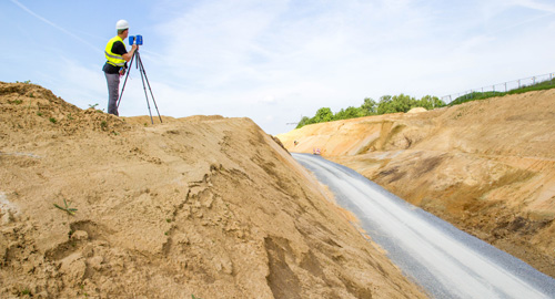 Laserscanning einer Böschung