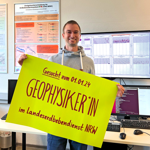  Stellenausschreibung: Wissenschaftliche*r Mitarbeiter*in Geophysik