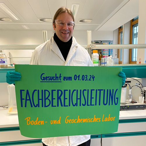 Stellenausschreibung: Fachbereichsleiter*in Boden- und Geochemisches Labor