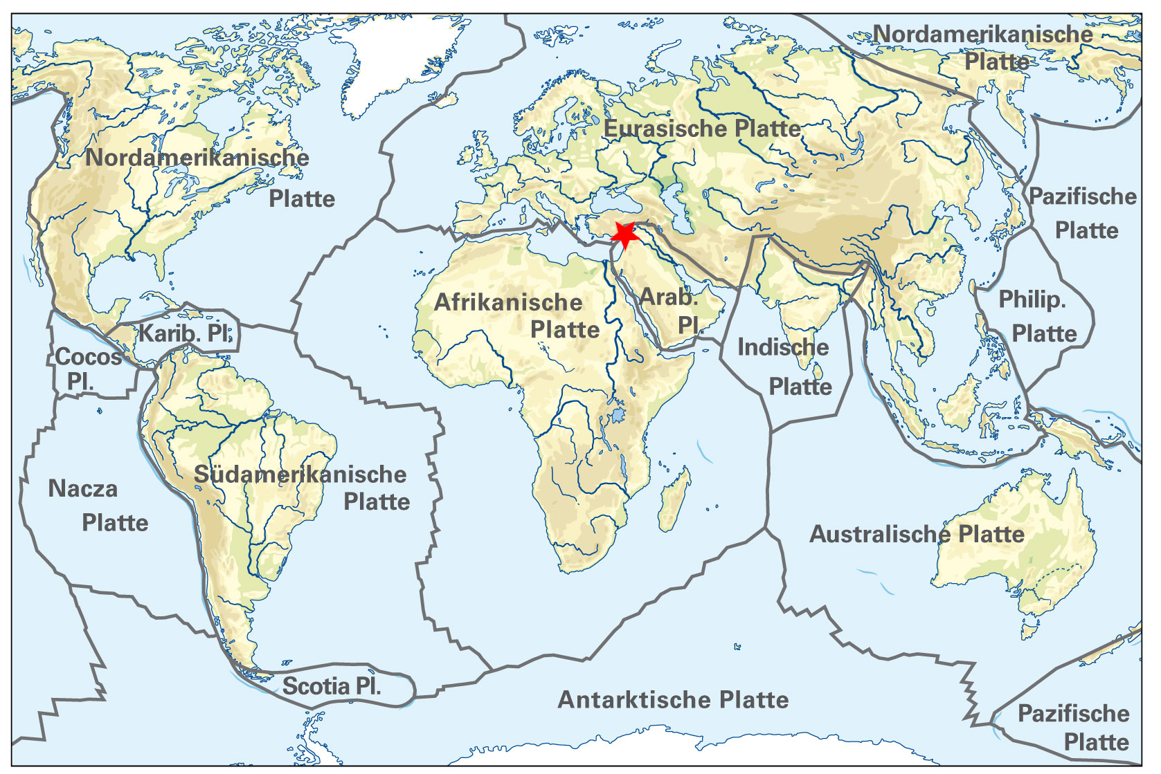 Epizentrum des Erdbebens in der Türkei